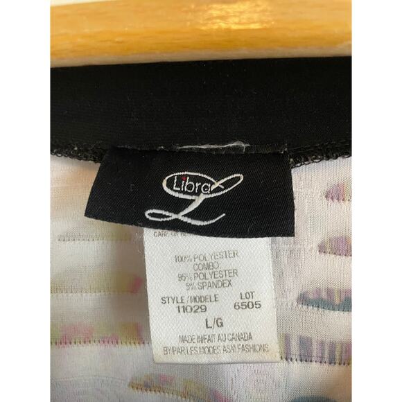 Libra babydoll tank top colorful stretchy sleeveless distressed art y2k Size L - Picture 4 of 6